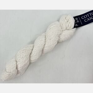 Feza 100% Cotton Candy Yarn Off White #410 Textured Brushed Knitting Crochet